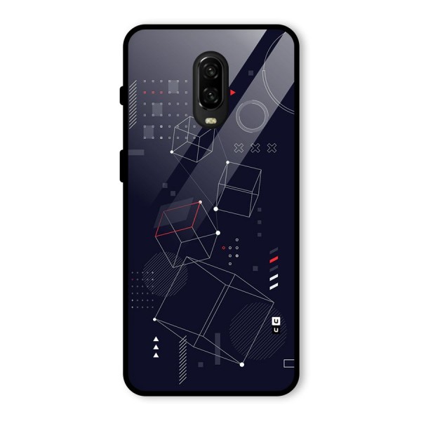 Royal Abstract Shapes Glass Back Case for OnePlus 6T