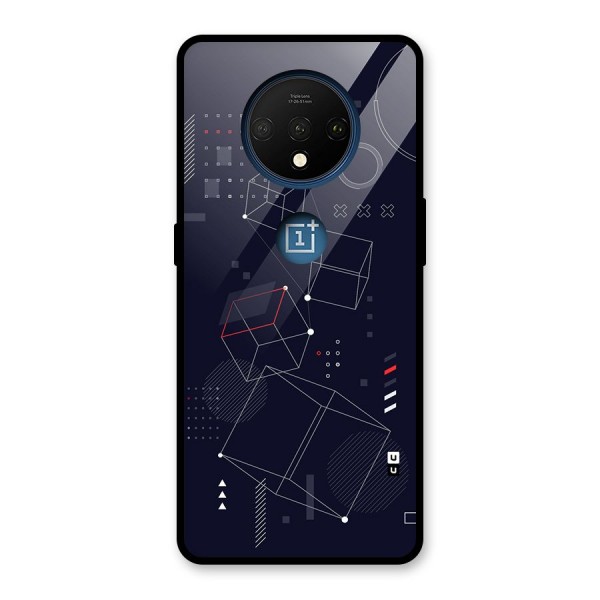 Royal Abstract Shapes Glass Back Case for OnePlus 7T