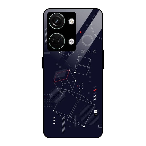 Royal Abstract Shapes Glass Back Case for Oneplus Nord 3