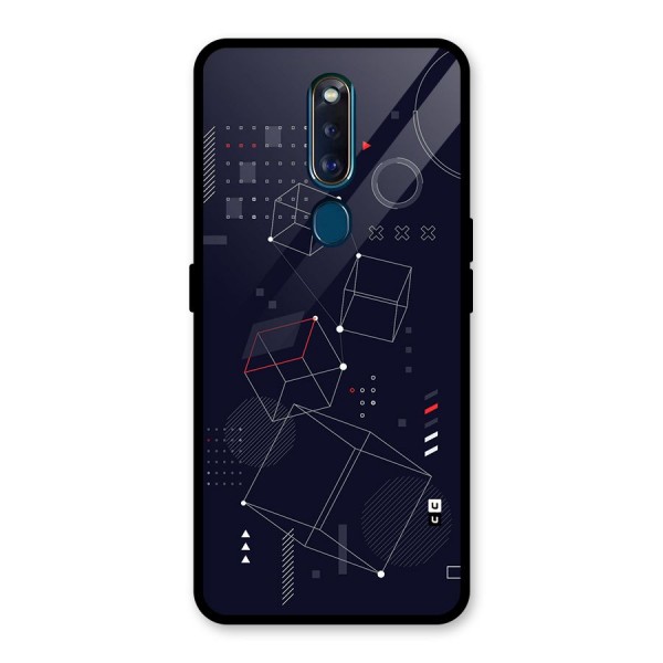 Royal Abstract Shapes Glass Back Case for Oppo F11 Pro