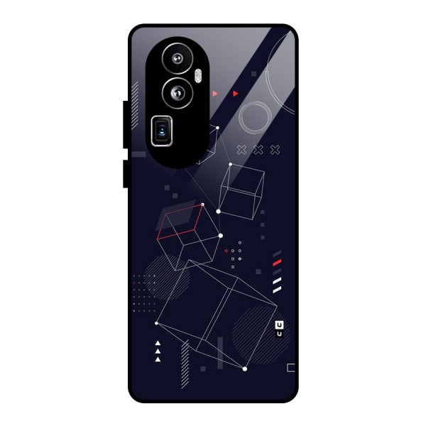 Royal Abstract Shapes Glass Back Case for Oppo Reno10 Pro Plus
