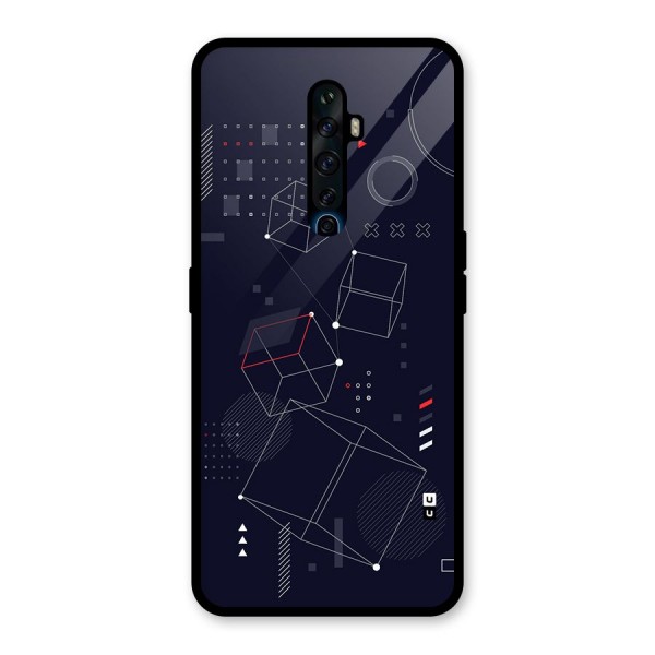 Royal Abstract Shapes Glass Back Case for Oppo Reno2 F