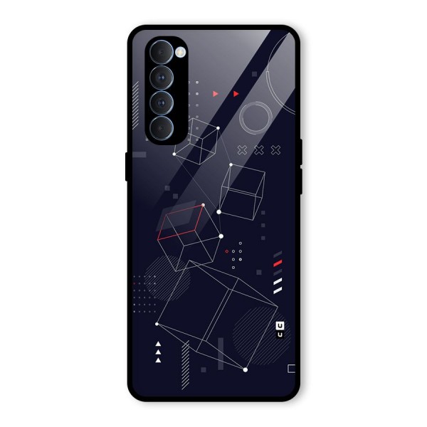 Royal Abstract Shapes Glass Back Case for Oppo Reno4 Pro