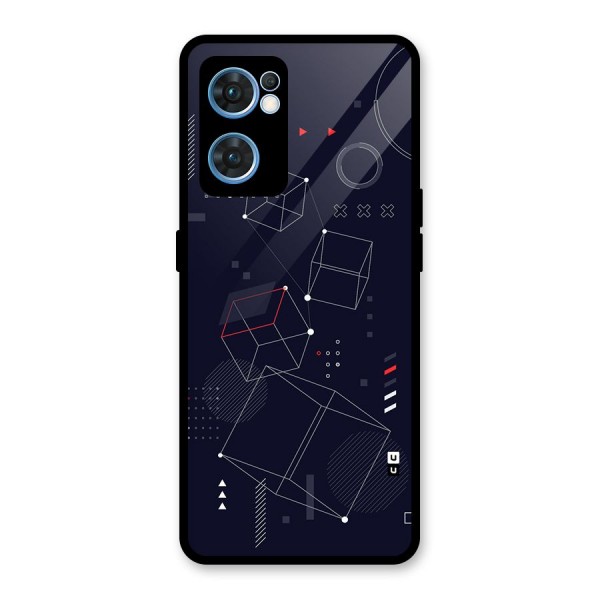 Royal Abstract Shapes Glass Back Case for Oppo Reno7 5G