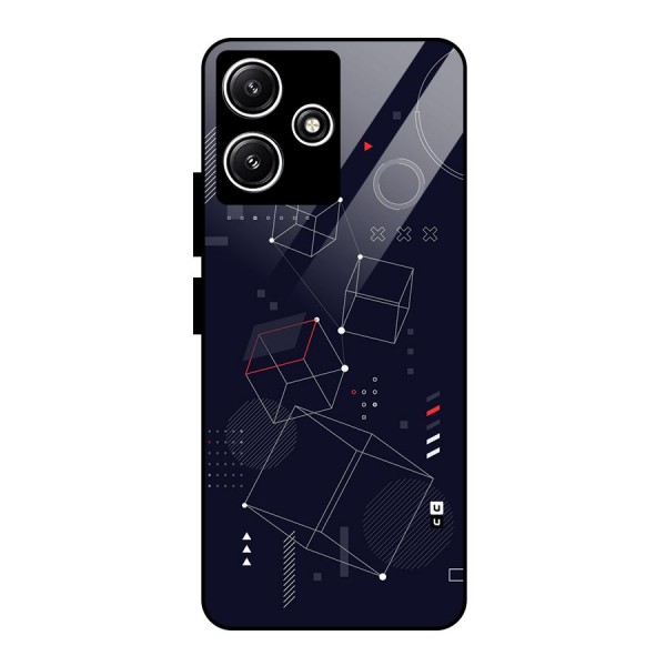 Royal Abstract Shapes Glass Back Case for Poco M6 Pro