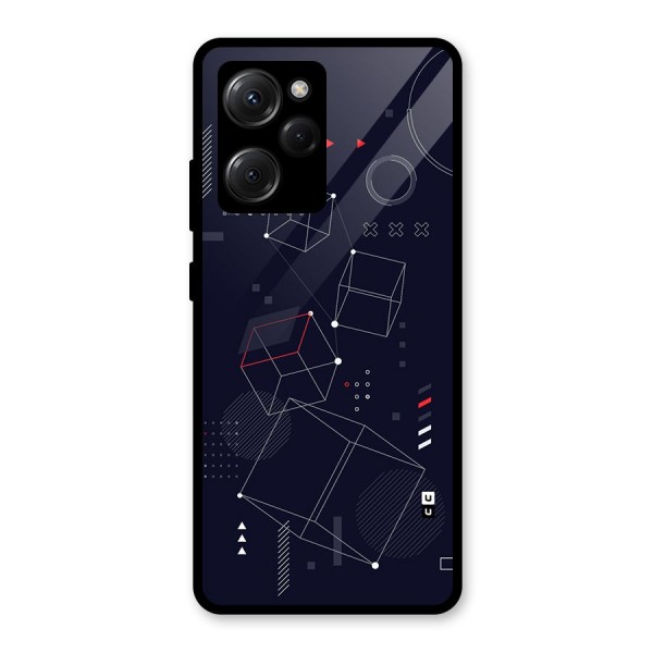 Royal Abstract Shapes Glass Back Case for Poco X5 Pro