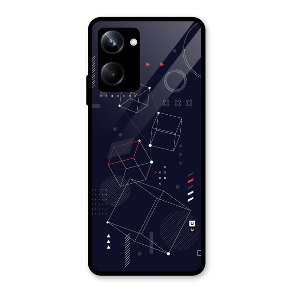 Royal Abstract Shapes Glass Back Case for Realme 10 Pro