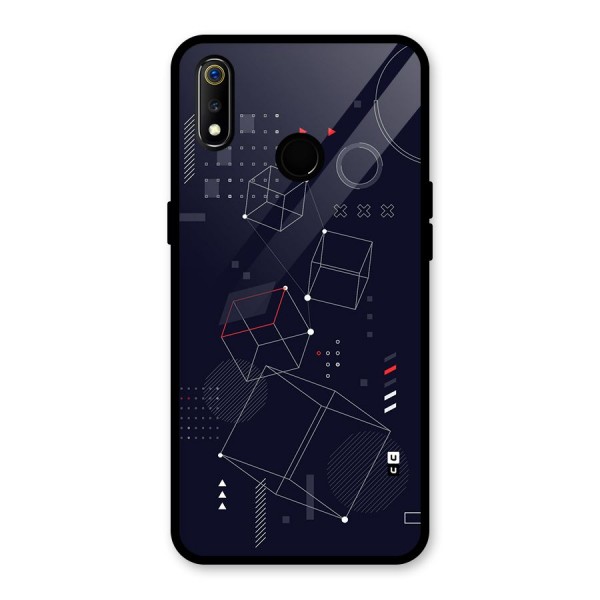 Royal Abstract Shapes Glass Back Case for Realme 3