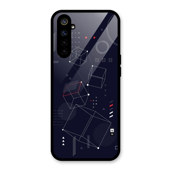 Royal Abstract Shapes Glass Back Case for Realme 6