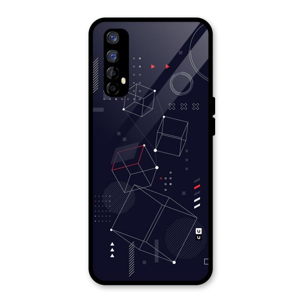 Royal Abstract Shapes Glass Back Case for Realme 7