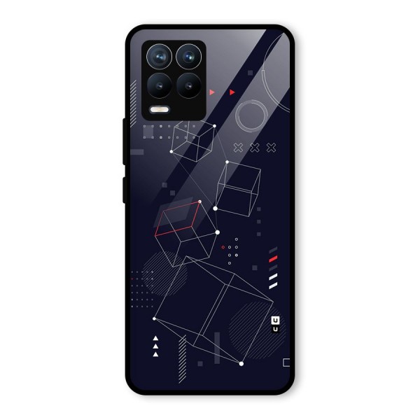 Royal Abstract Shapes Glass Back Case for Realme 8