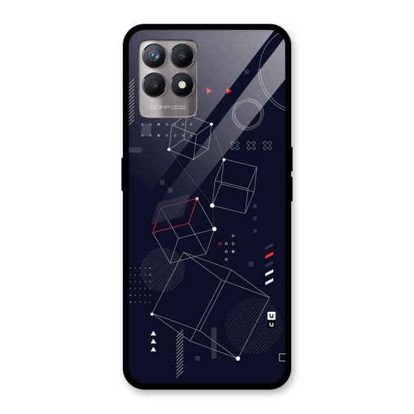 Royal Abstract Shapes Glass Back Case for Realme 8i