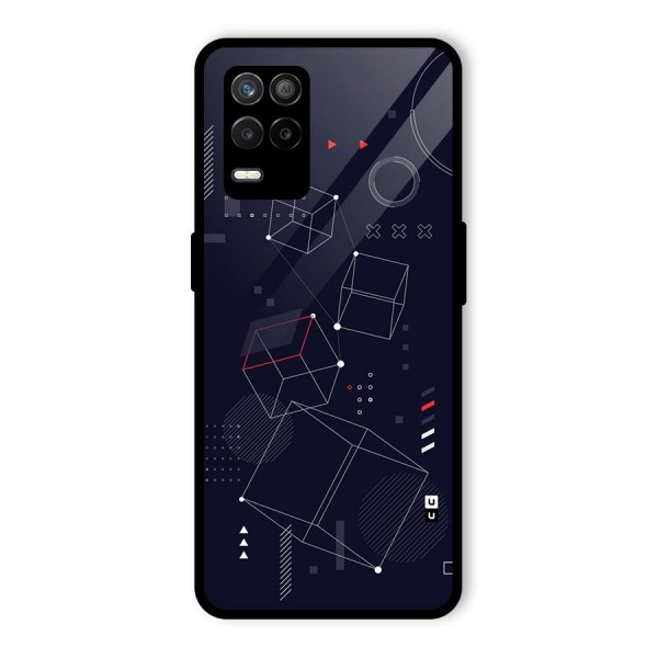 Royal Abstract Shapes Glass Back Case for Realme 8s 5G