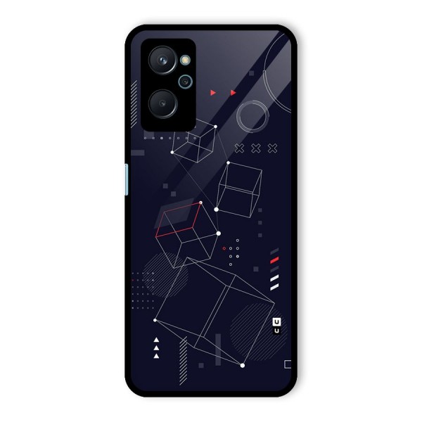 Royal Abstract Shapes Glass Back Case for Realme 9i