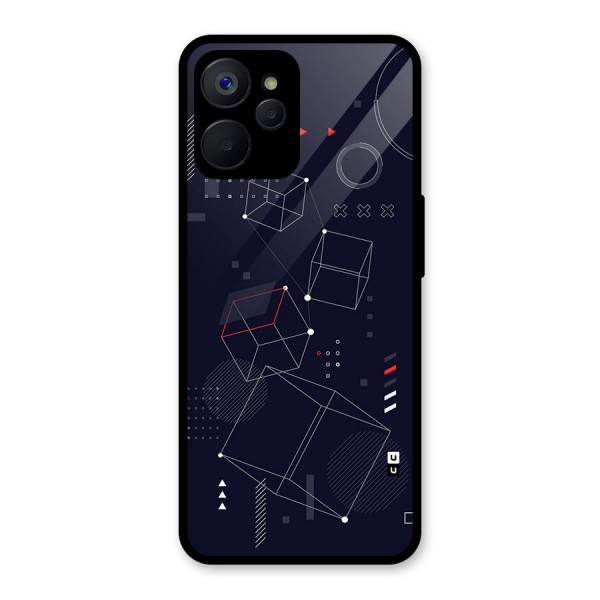 Royal Abstract Shapes Glass Back Case for Realme 9i 5G