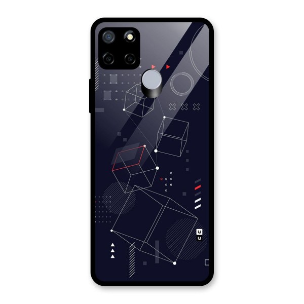 Royal Abstract Shapes Glass Back Case for Realme C15