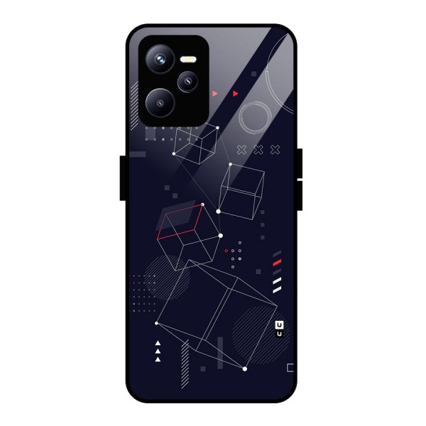 Royal Abstract Shapes Glass Back Case for Realme C35