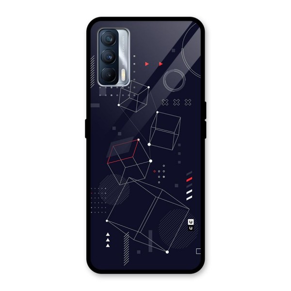 Royal Abstract Shapes Glass Back Case for Realme X7