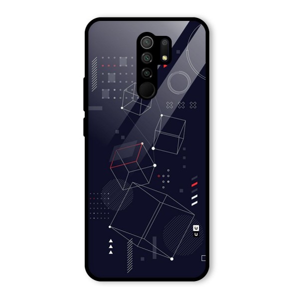 Royal Abstract Shapes Glass Back Case for Redmi 9 Prime