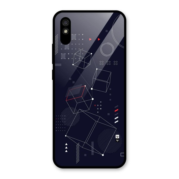 Royal Abstract Shapes Glass Back Case for Redmi 9i