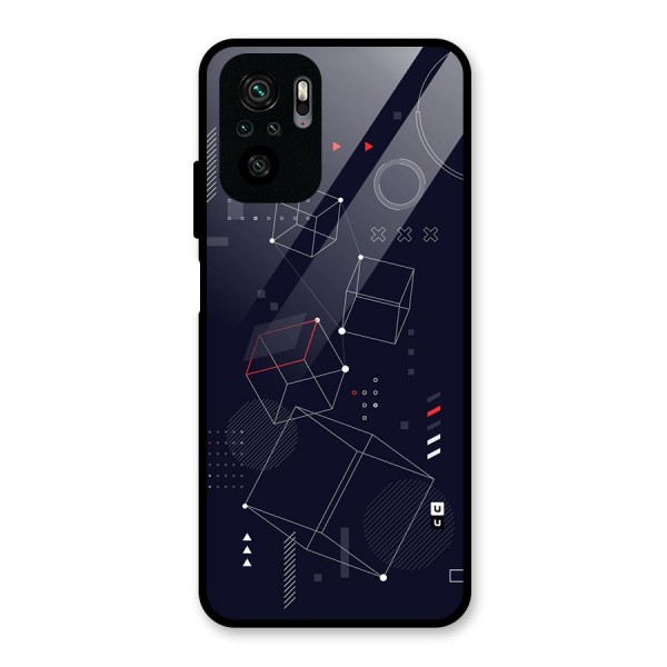 Royal Abstract Shapes Glass Back Case for Redmi Note 10