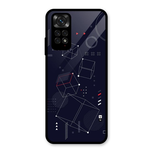 Royal Abstract Shapes Glass Back Case for Redmi Note 11