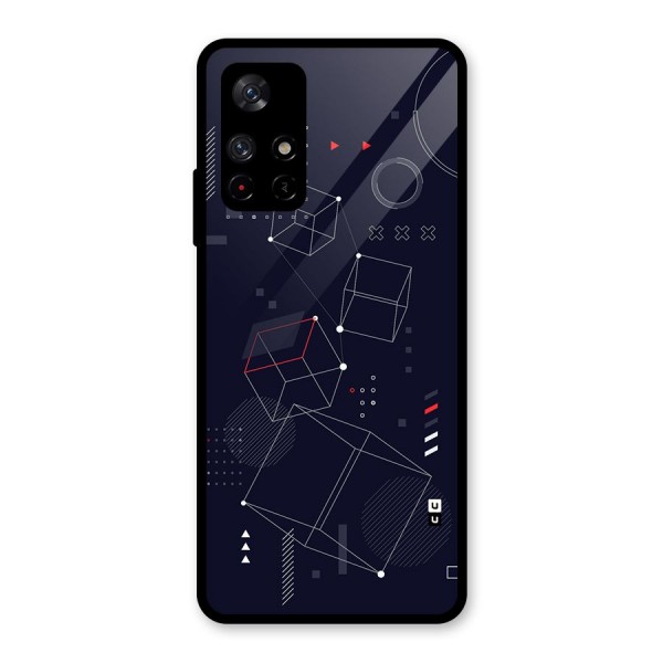Royal Abstract Shapes Glass Back Case for Redmi Note 11T 5G