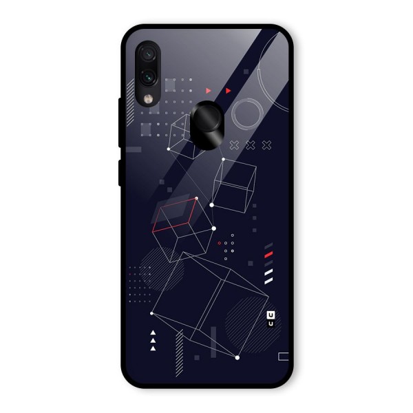 Royal Abstract Shapes Glass Back Case for Redmi Note 7