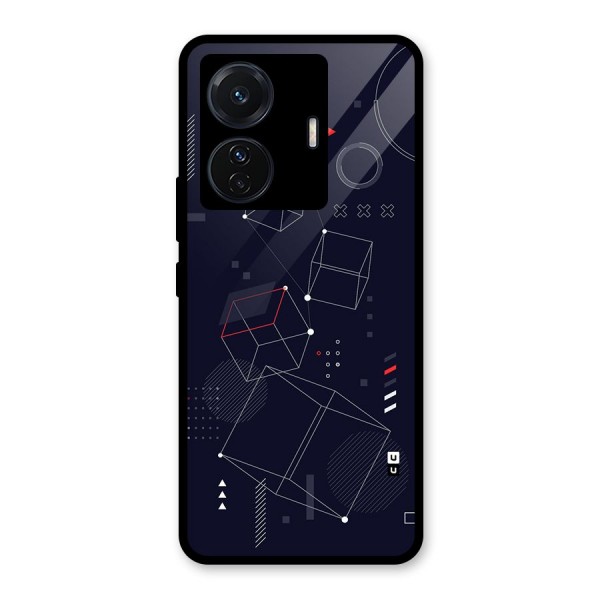 Royal Abstract Shapes Glass Back Case for Vivo T1 Pro