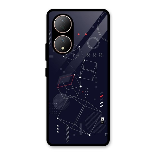 Royal Abstract Shapes Glass Back Case for Vivo T2