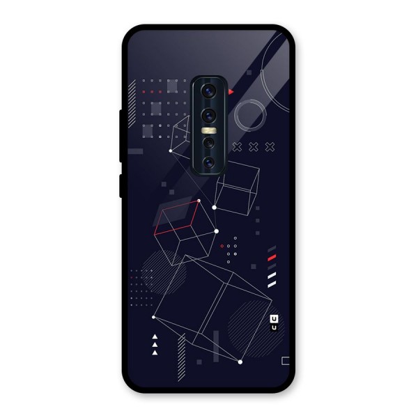 Royal Abstract Shapes Glass Back Case for Vivo V17 Pro