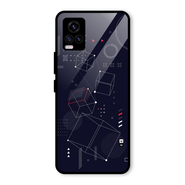 Royal Abstract Shapes Glass Back Case for Vivo V20