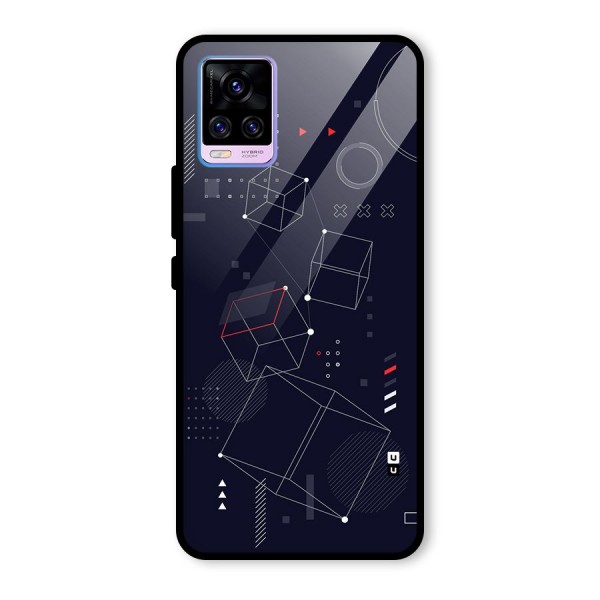 Royal Abstract Shapes Glass Back Case for Vivo V20 Pro