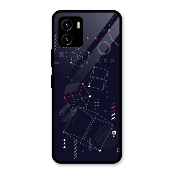 Royal Abstract Shapes Glass Back Case for Vivo Y15s