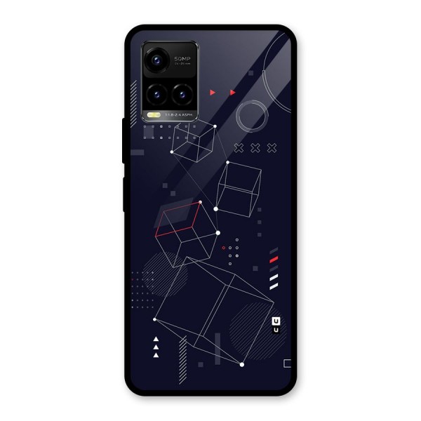 Royal Abstract Shapes Glass Back Case for Vivo Y21A