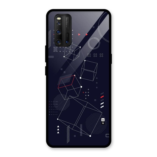 Royal Abstract Shapes Glass Back Case for Vivo iQOO 3