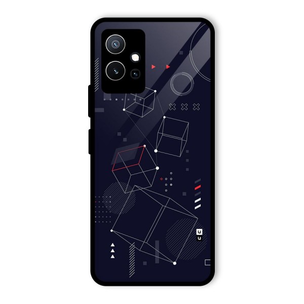 Royal Abstract Shapes Glass Back Case for Vivo iQOO Z6