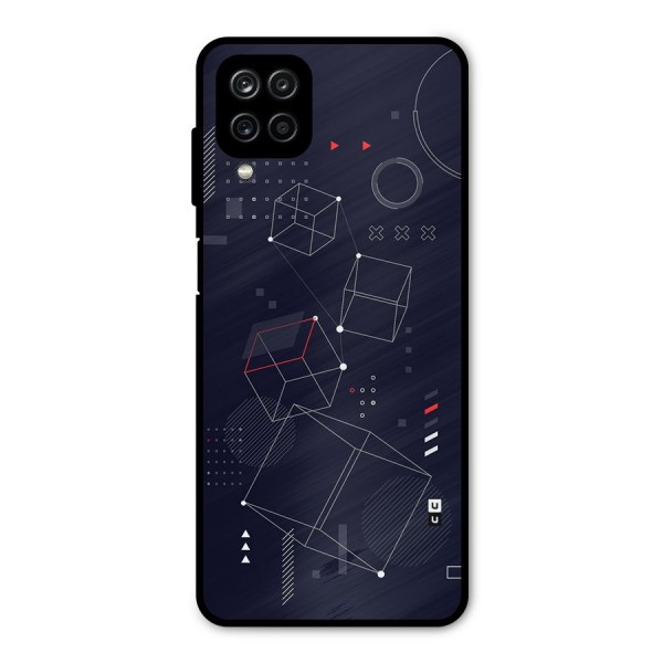 Royal Abstract Shapes Metal Back Case for Galaxy A12