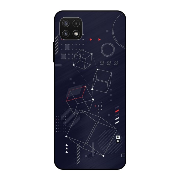 Royal Abstract Shapes Metal Back Case for Galaxy A22 5G