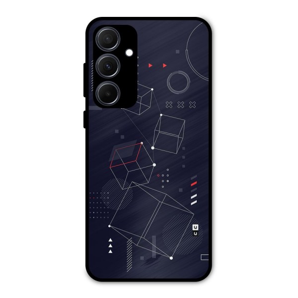 Royal Abstract Shapes Metal Back Case for Galaxy A35