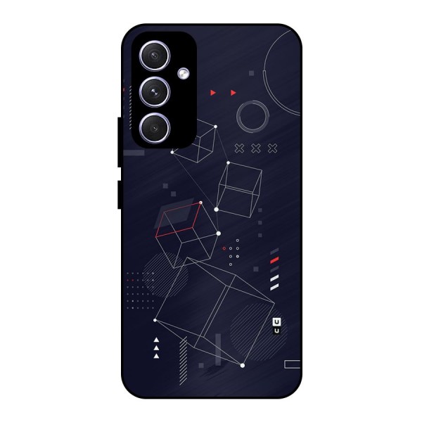 Royal Abstract Shapes Metal Back Case for Galaxy A54