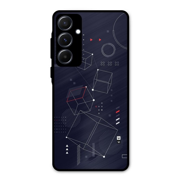 Royal Abstract Shapes Metal Back Case for Galaxy A55