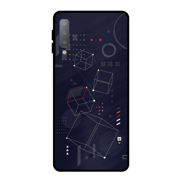 Royal Abstract Shapes Metal Back Case for Galaxy A7 (2018)