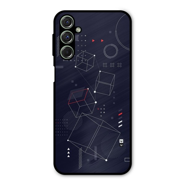 Royal Abstract Shapes Metal Back Case for Galaxy F34