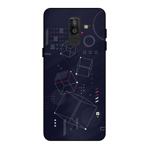 Royal Abstract Shapes Metal Back Case for Galaxy J8