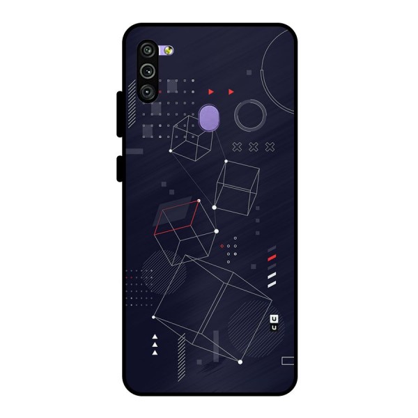 Royal Abstract Shapes Metal Back Case for Galaxy M11