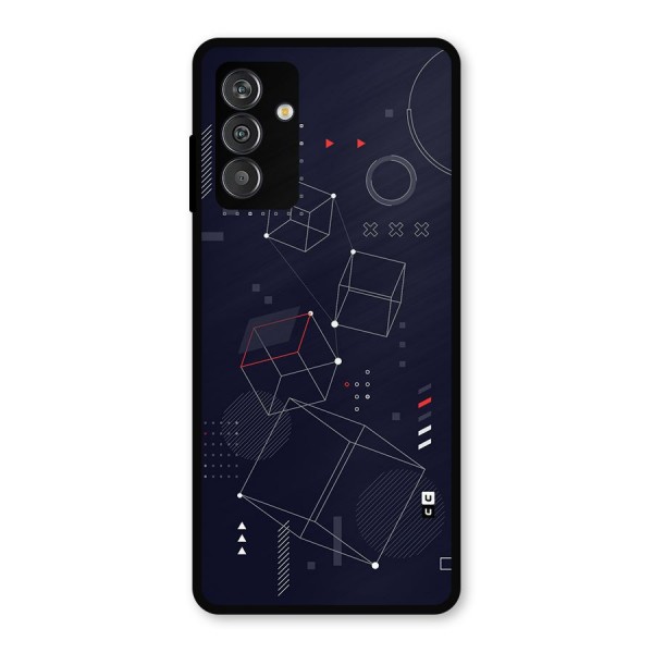 Royal Abstract Shapes Metal Back Case for Galaxy M13