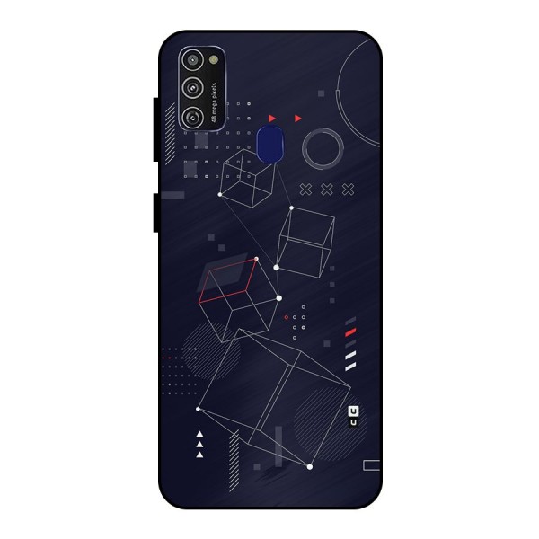 Royal Abstract Shapes Metal Back Case for Galaxy M21