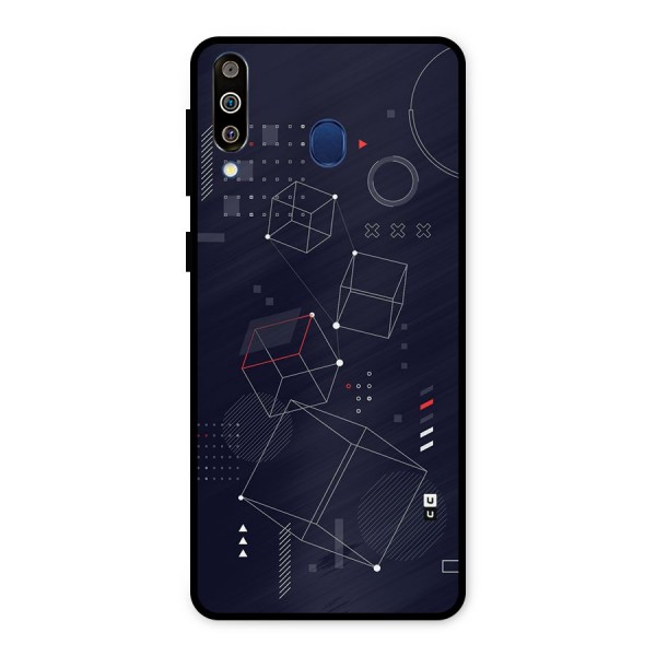 Royal Abstract Shapes Metal Back Case for Galaxy M30