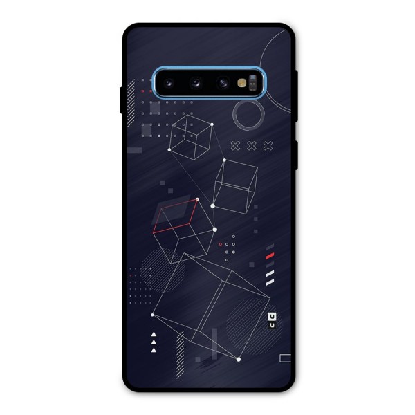 Royal Abstract Shapes Metal Back Case for Galaxy S10